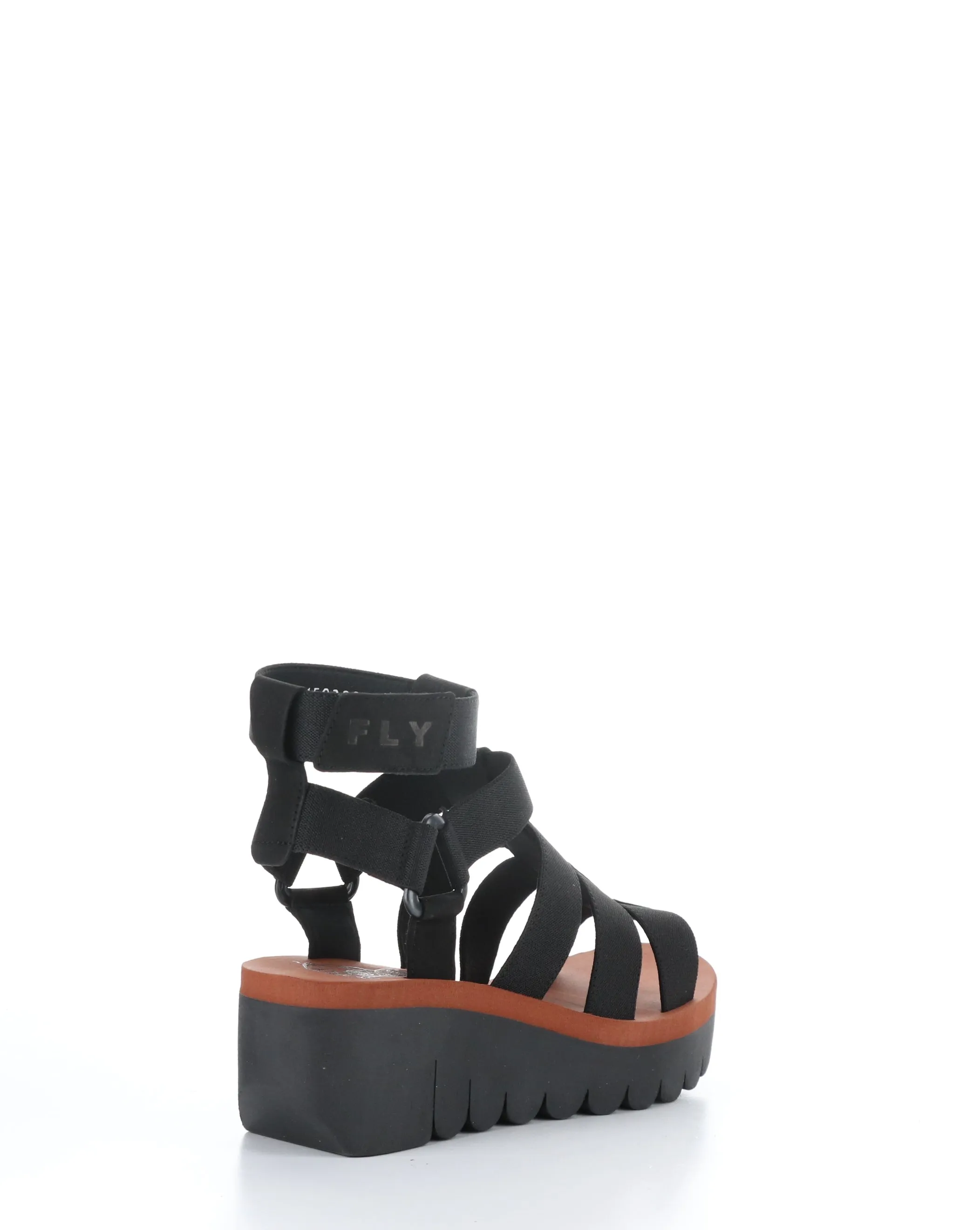 Black Velcro Sandals - YUFI032FLY