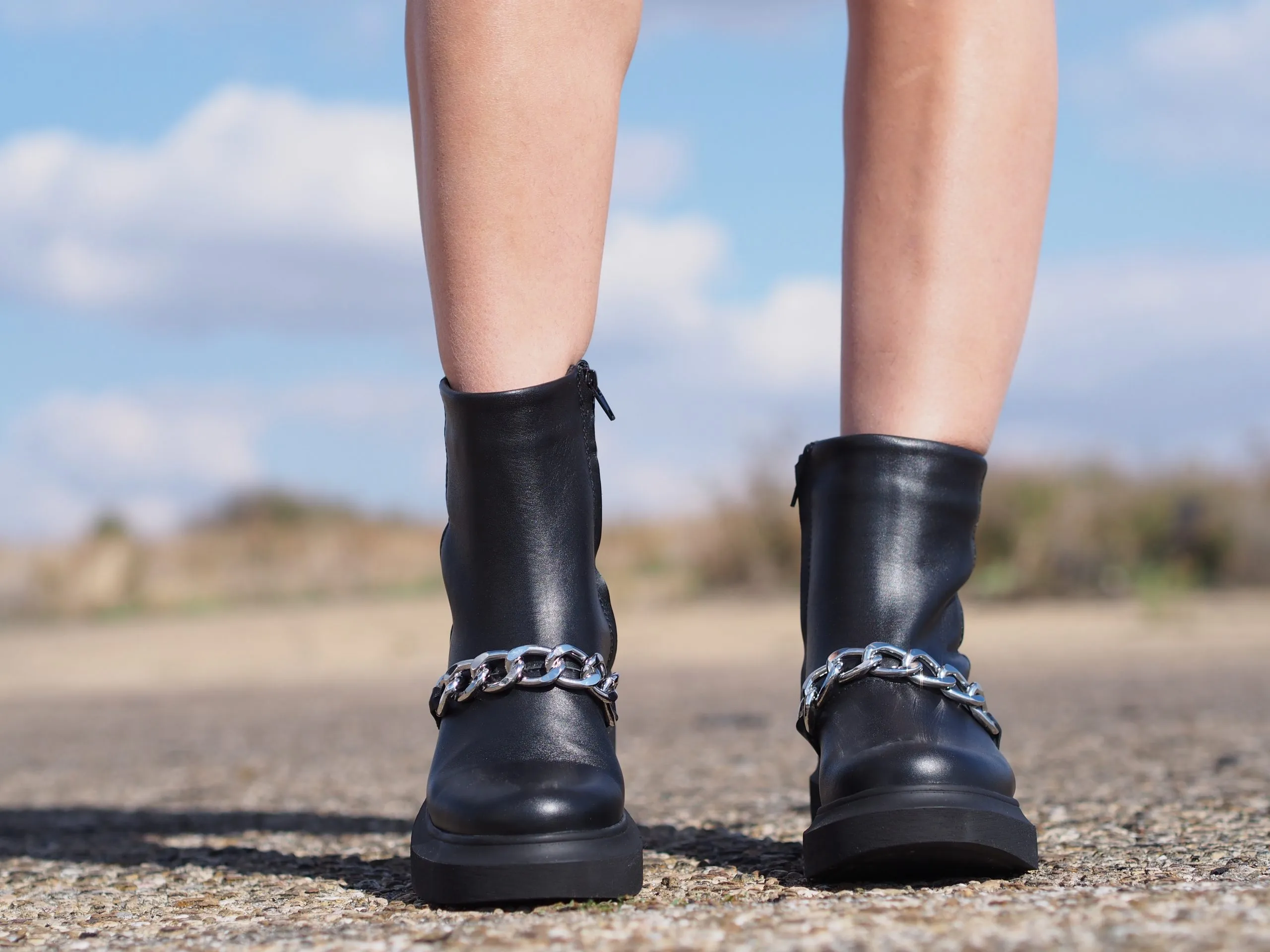 Black Women's Genuine Leather Boots - Extravagant Winter Style