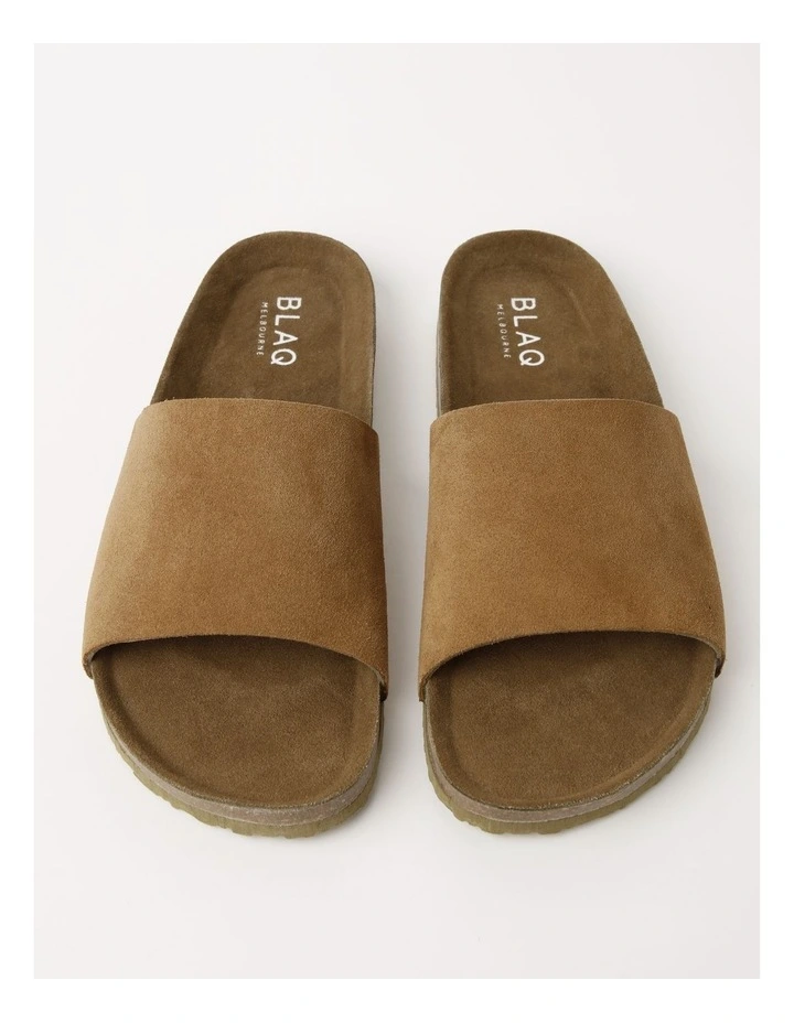 BLAQ NICO SLIDES TAN SUEDE