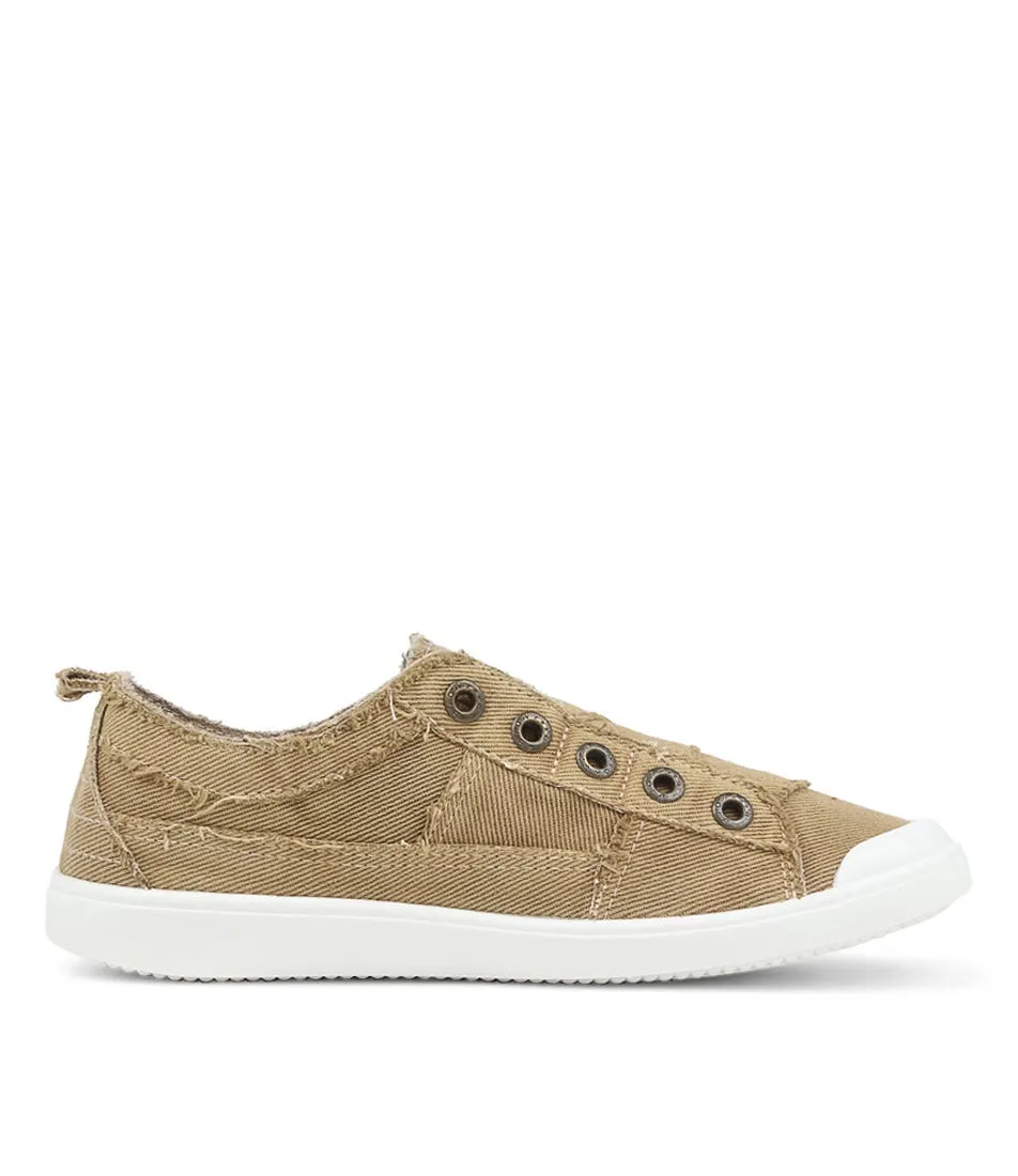 BLOWFISH Vara Cream Coffee Canvas Sneakers