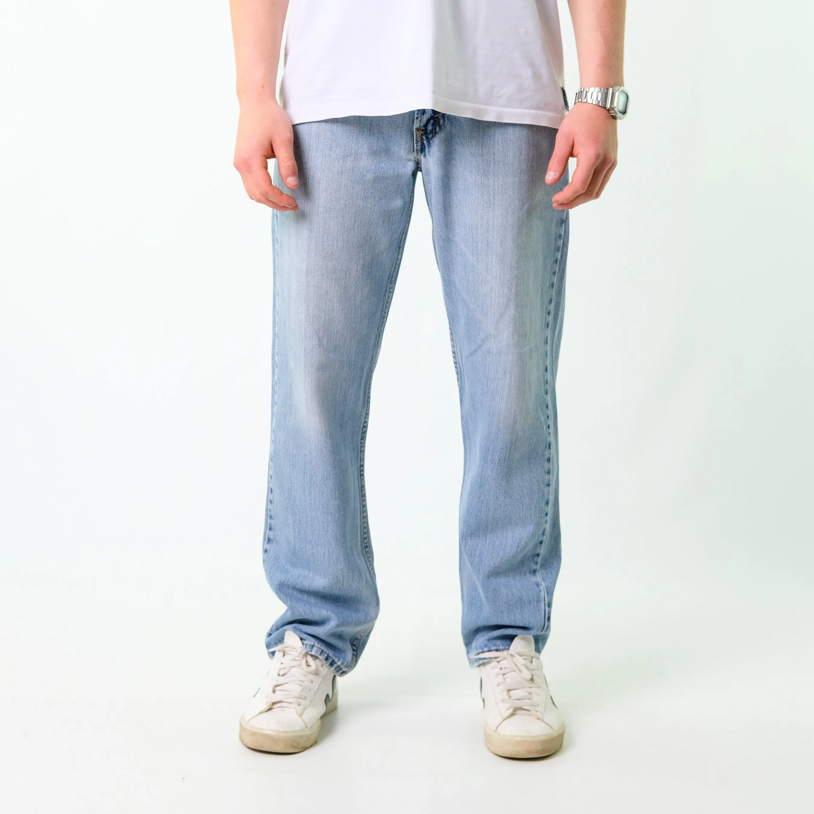 Blue 90s Levi's 550 Denim Jeans Baggy Pants (31x32)