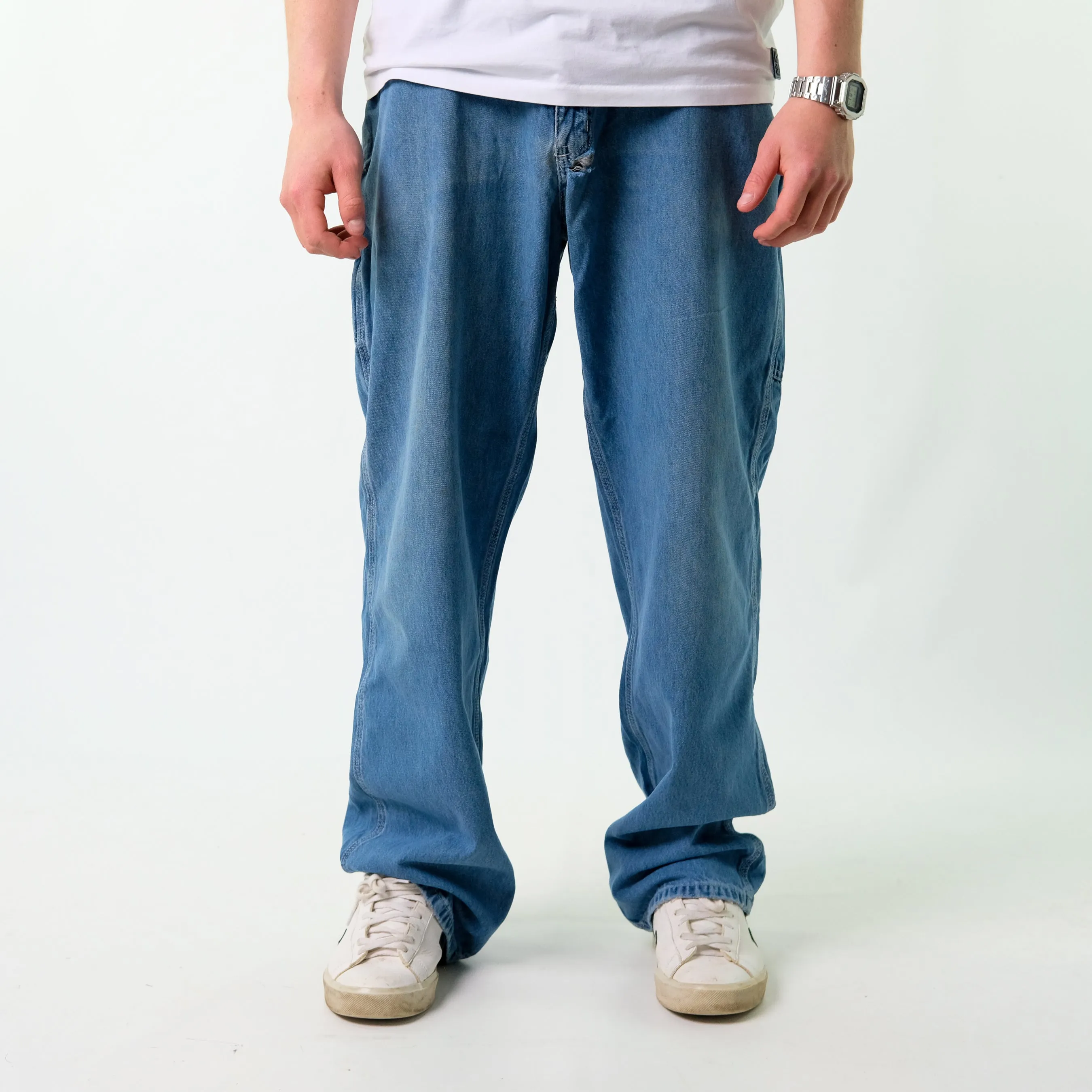 Blue y2ks Carhartt Denim Carpenter Jeans Baggy Pants (38x32)