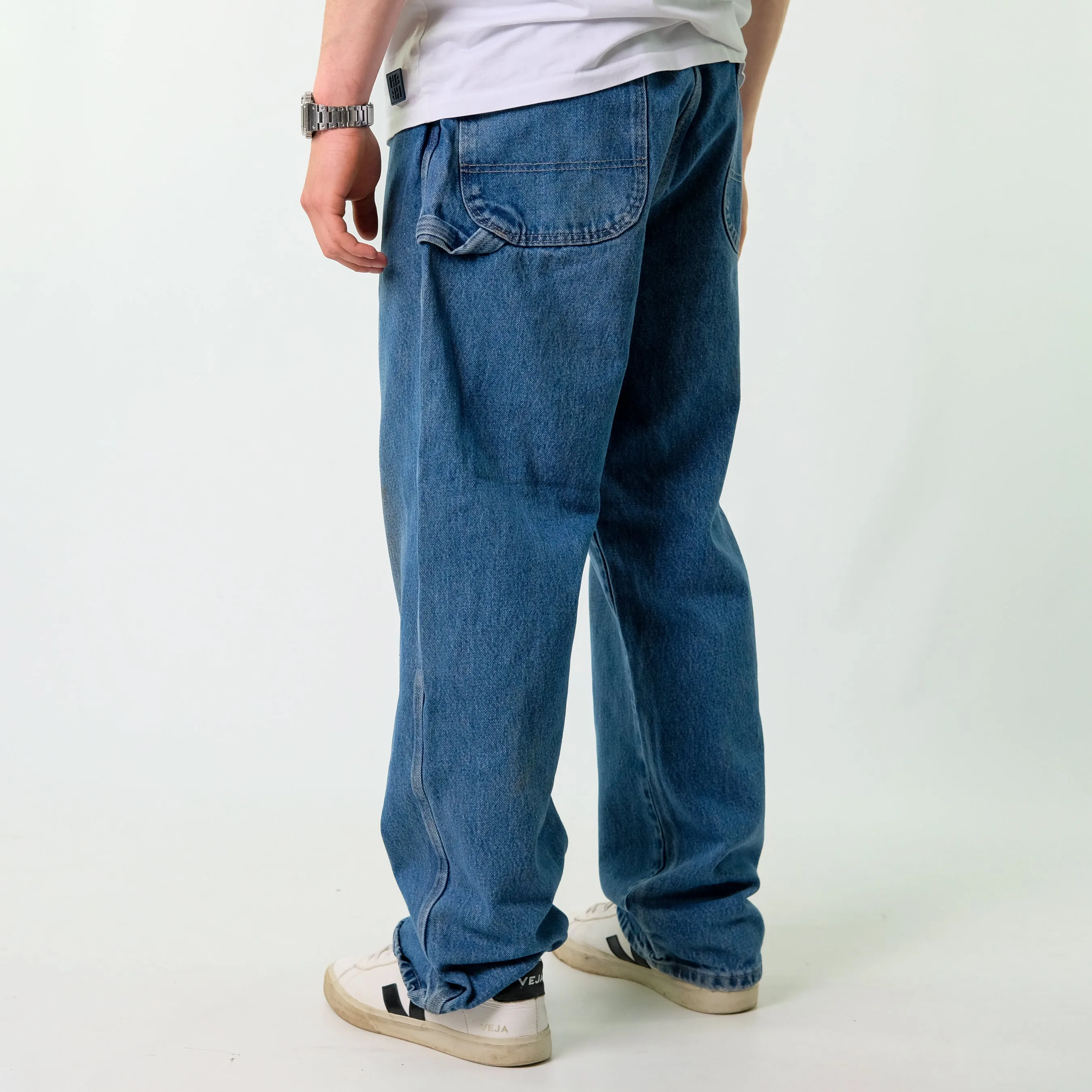 Blue y2ks Dickies Denim Carpenter Jeans Baggy Pants (38x32)