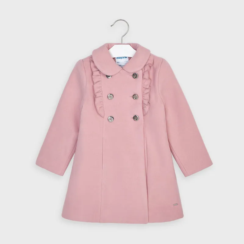 Blush ruffle corduroy jacket