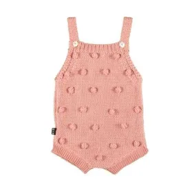 Blush Popcorn Knit Romper