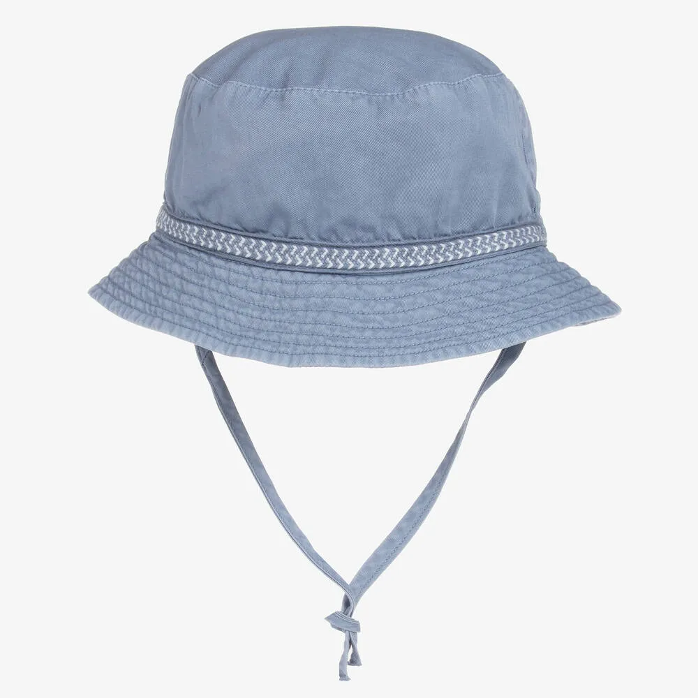 Boys Blue Cotton Bucket Hat