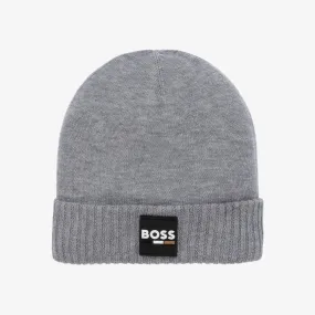 Boys Grey Knitted Beanie Hat