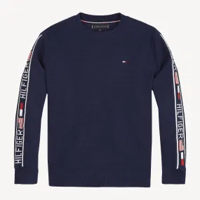 Boys Pure Cotton Logo Sweatshirt | Jumpers | Tommy Hilfiger