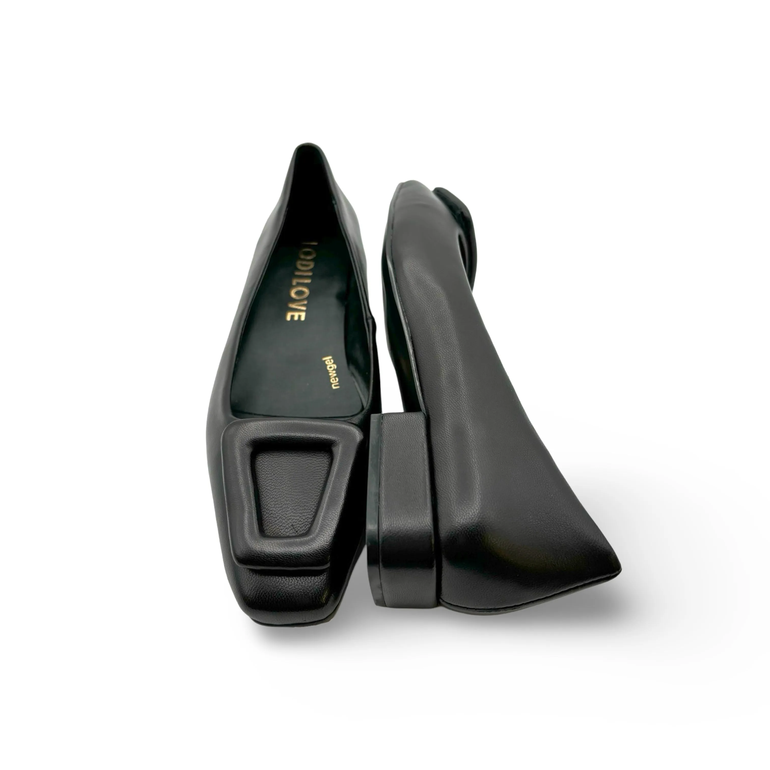 BR5115 Black Leather Flat