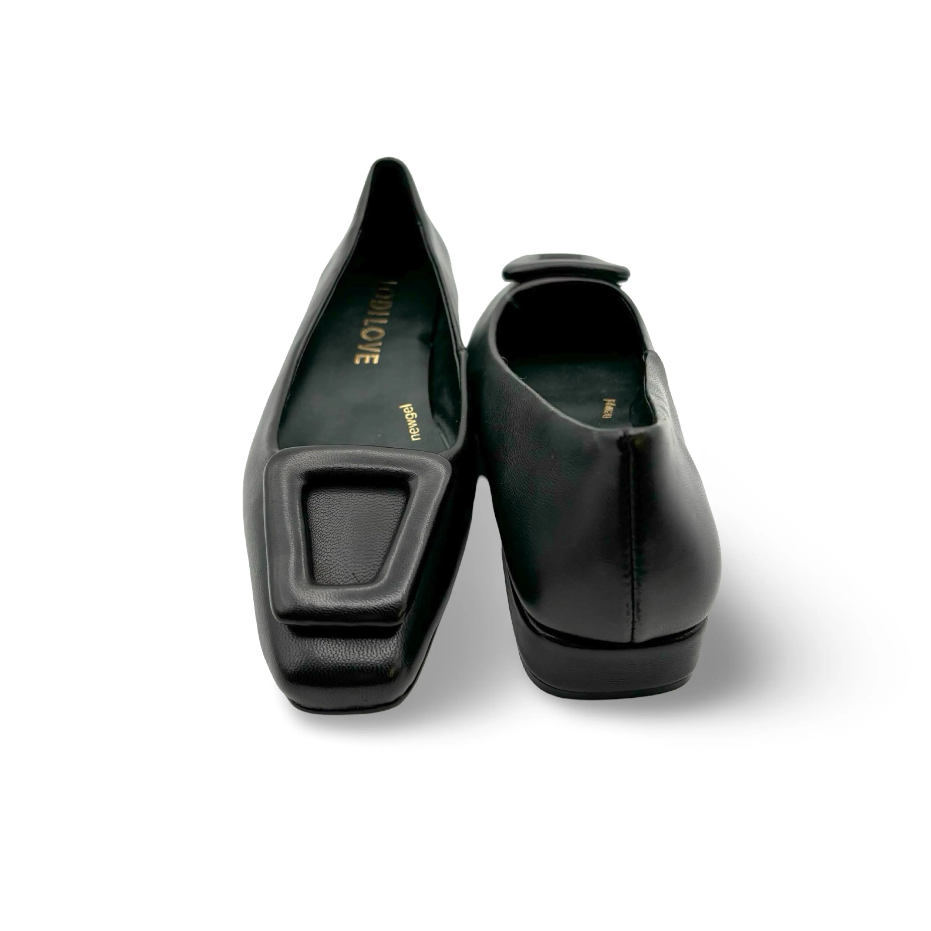 BR5115 Black Leather Flat