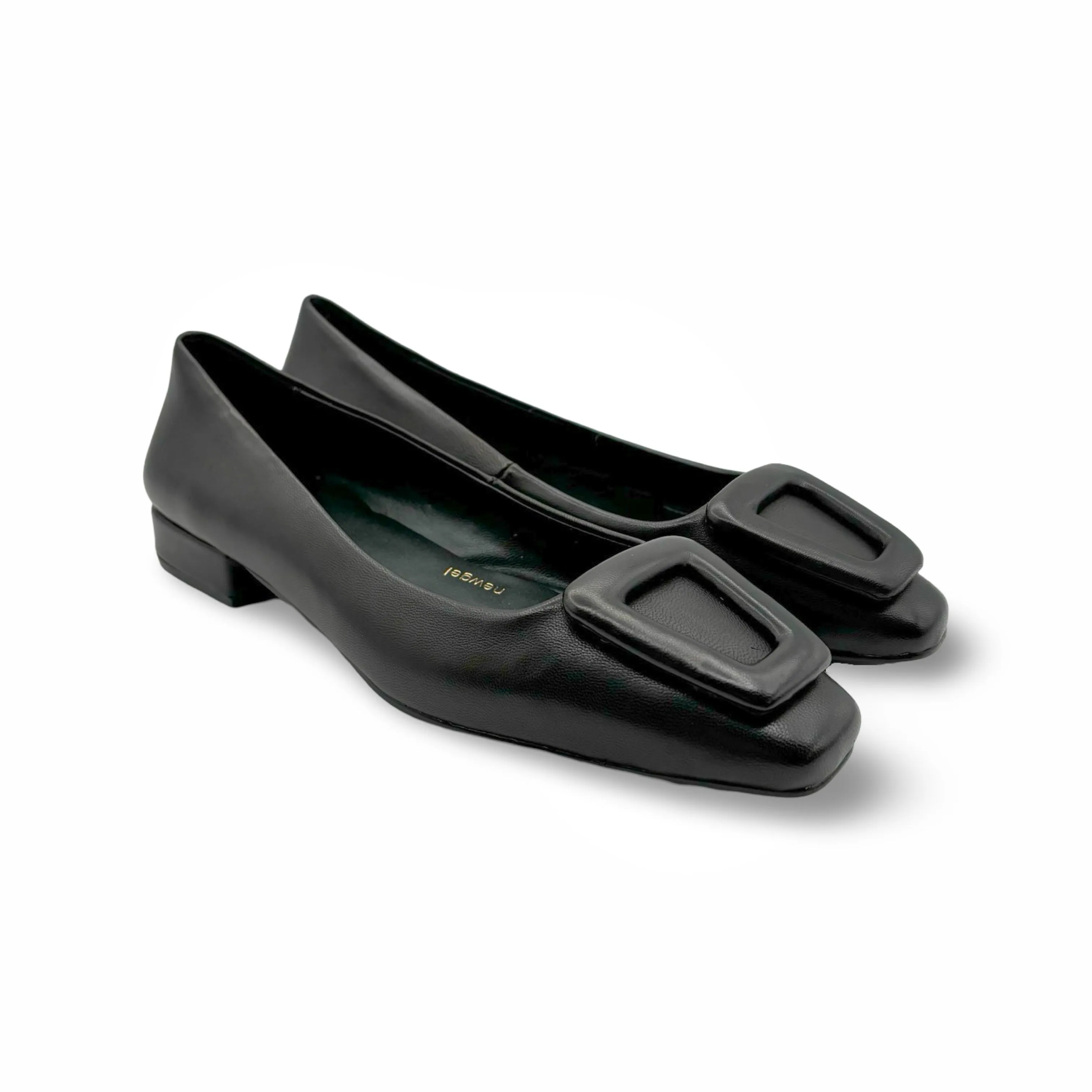 BR5115 Black Leather Flat