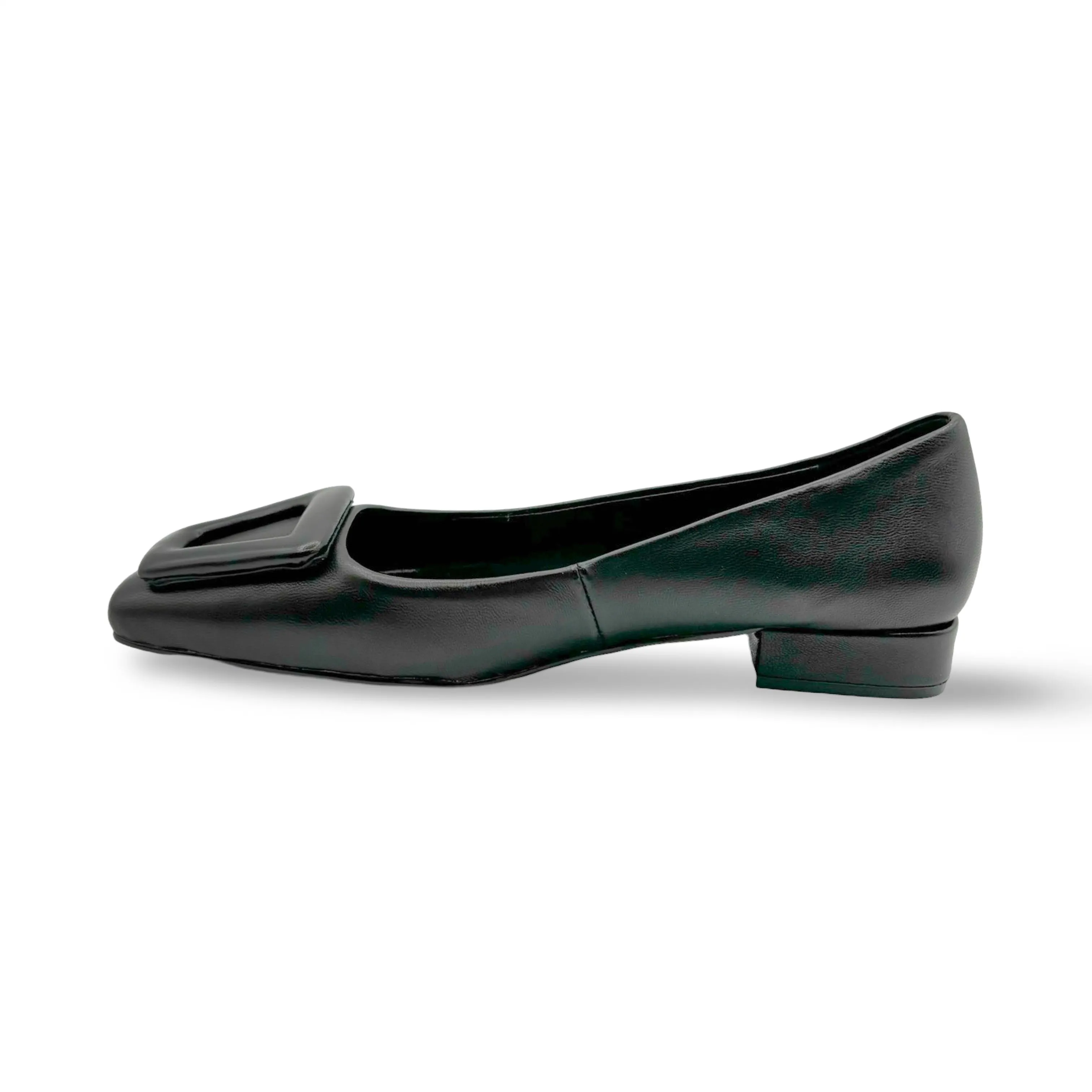 BR5115 Black Leather Flat