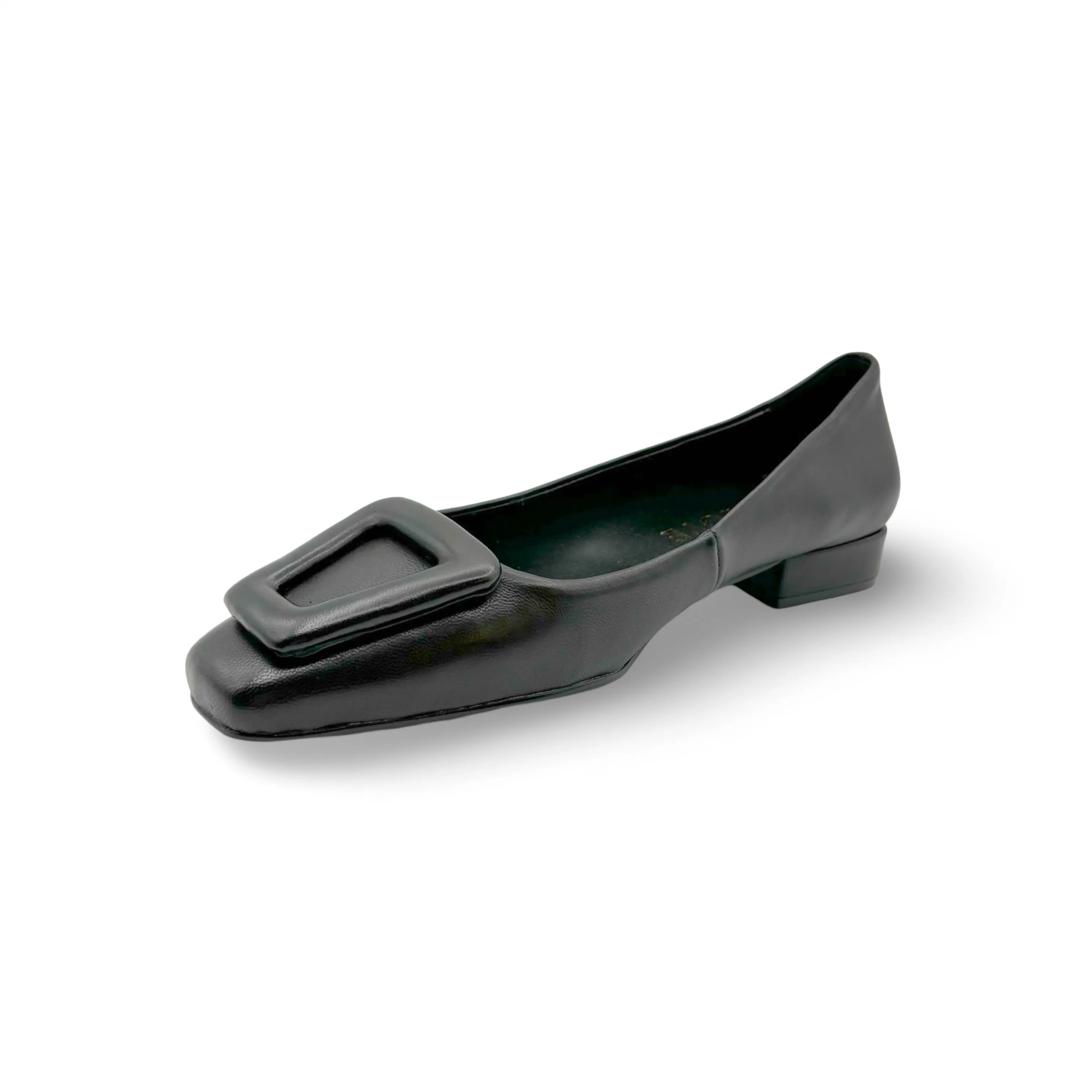 BR5115 Black Leather Flat