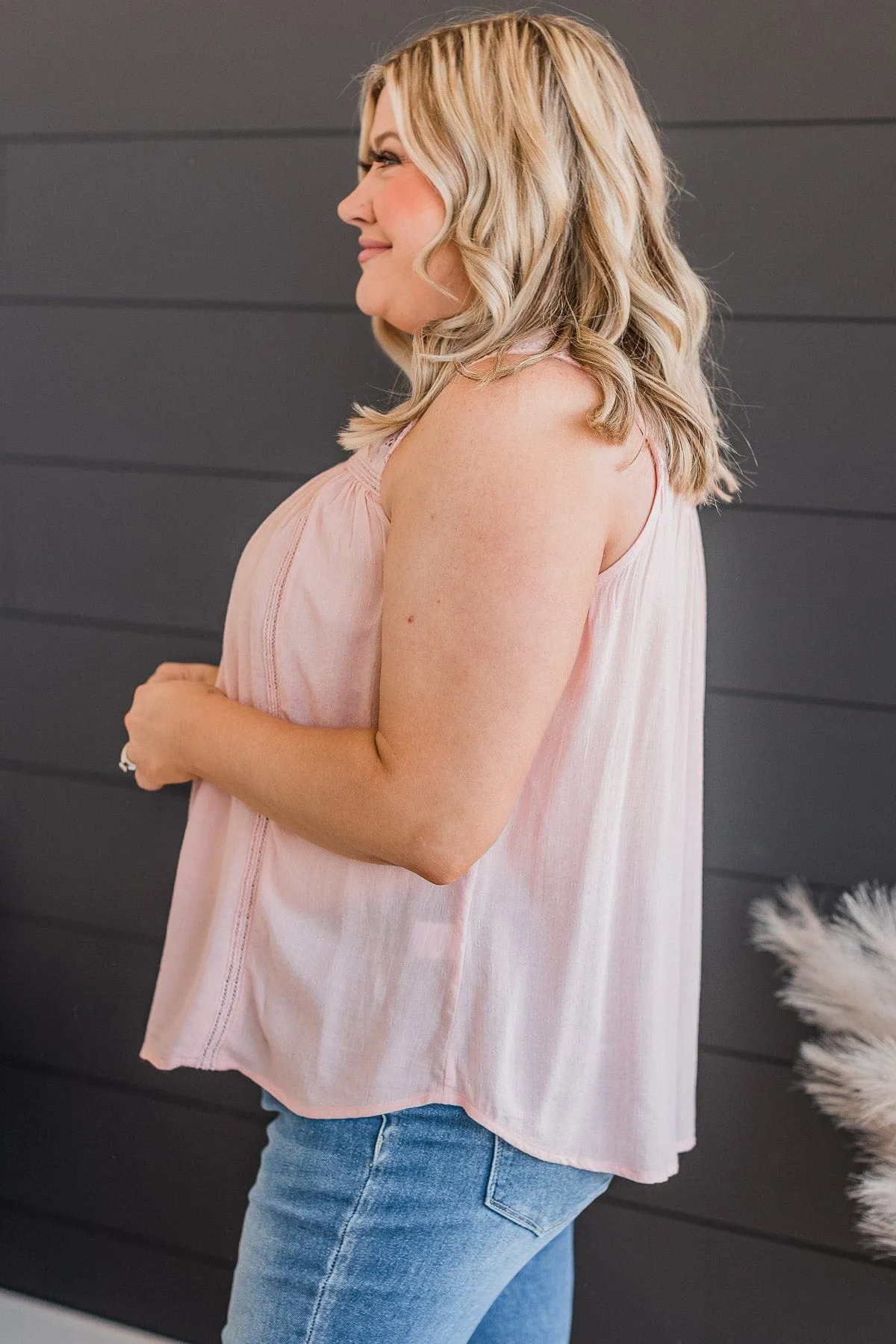 Baby Pink Knit Top