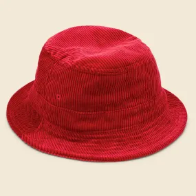 Brisbane Cord Bucket Hat - Red