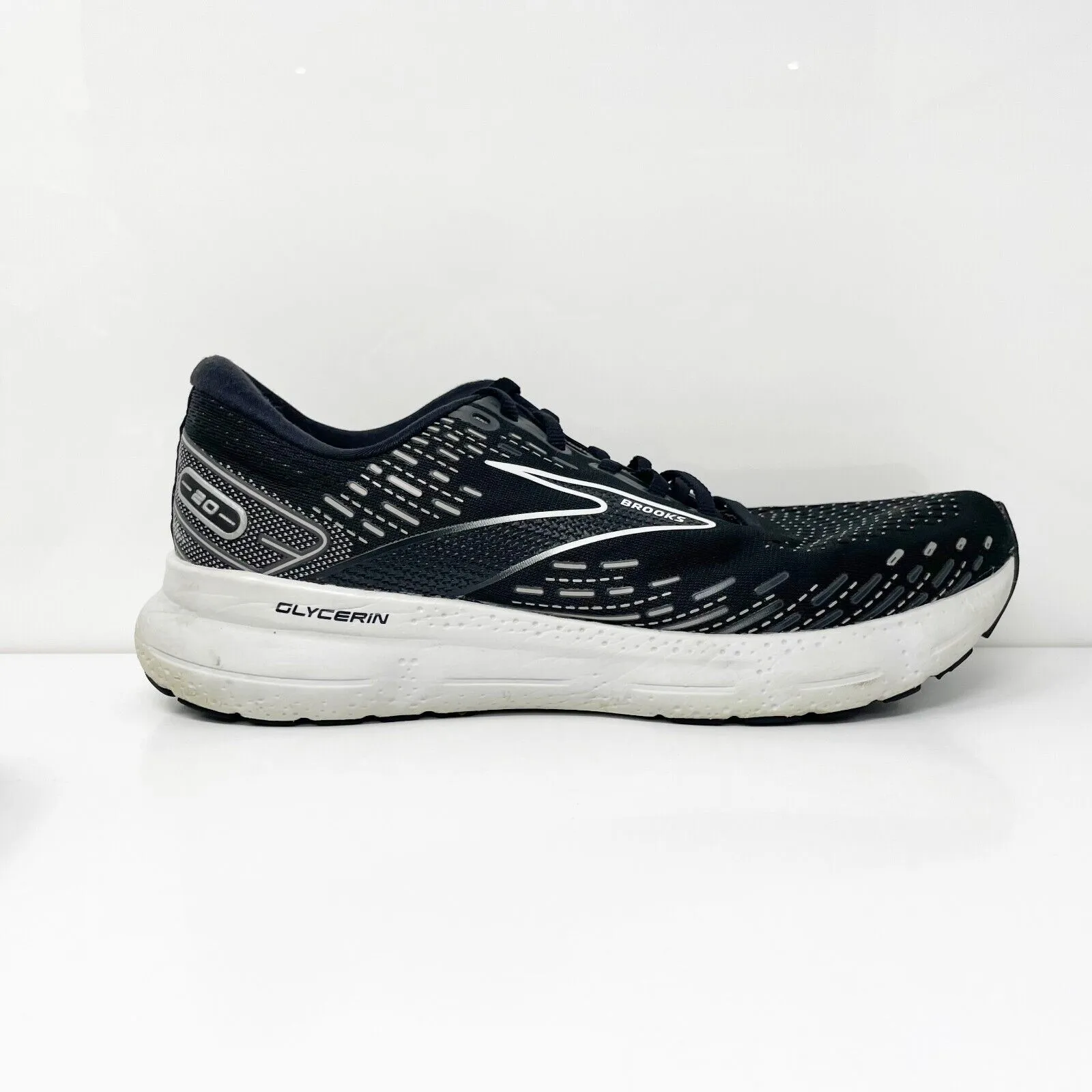 Brooks Womens Glycerin 20 1203691B059 Black Running Shoes Sneakers Size 12 B