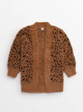 Brown Leopard Print Fluffy Cardigan 6 years - Jumpers and cardigans - Tu - Buy Now