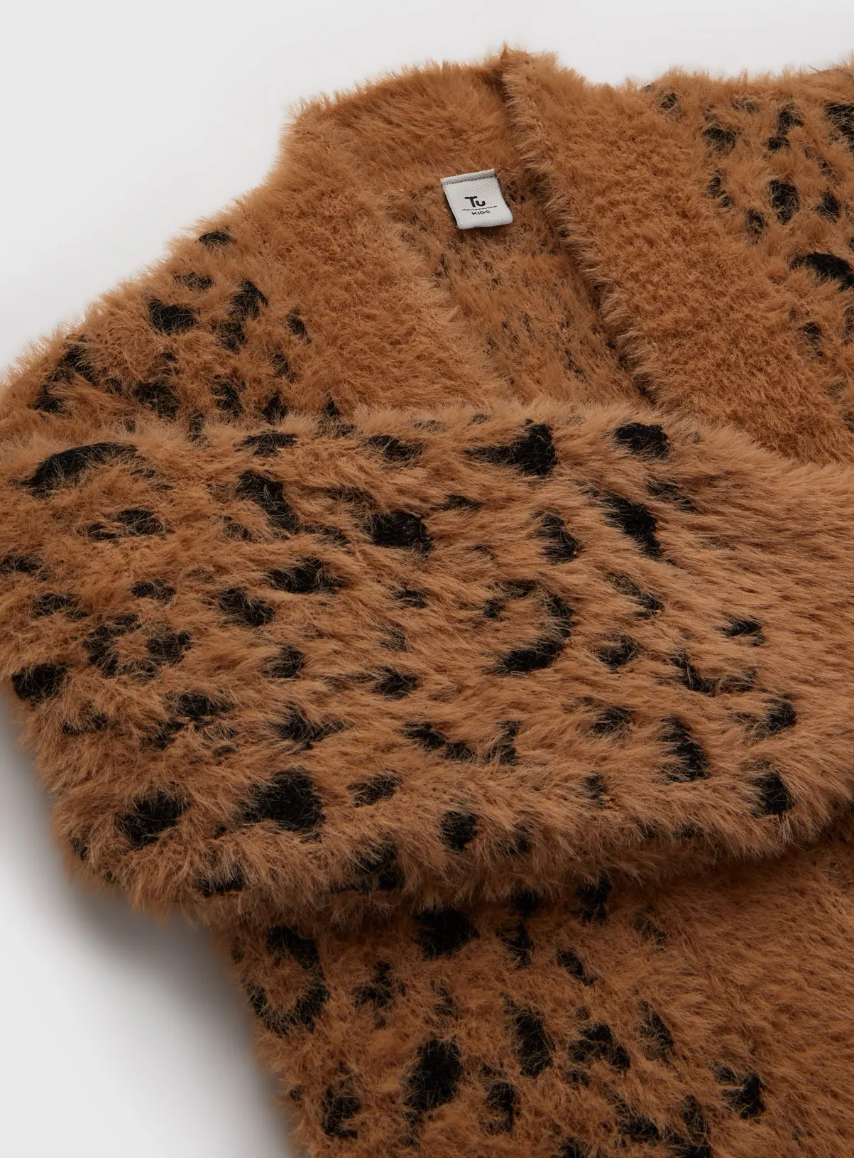 Brown Leopard Print Fluffy Cardigan 6 years - Jumpers and cardigans - Tu - Buy Now