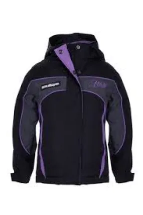 Bullzye Girls Carla Jacket Black Purple Sale.