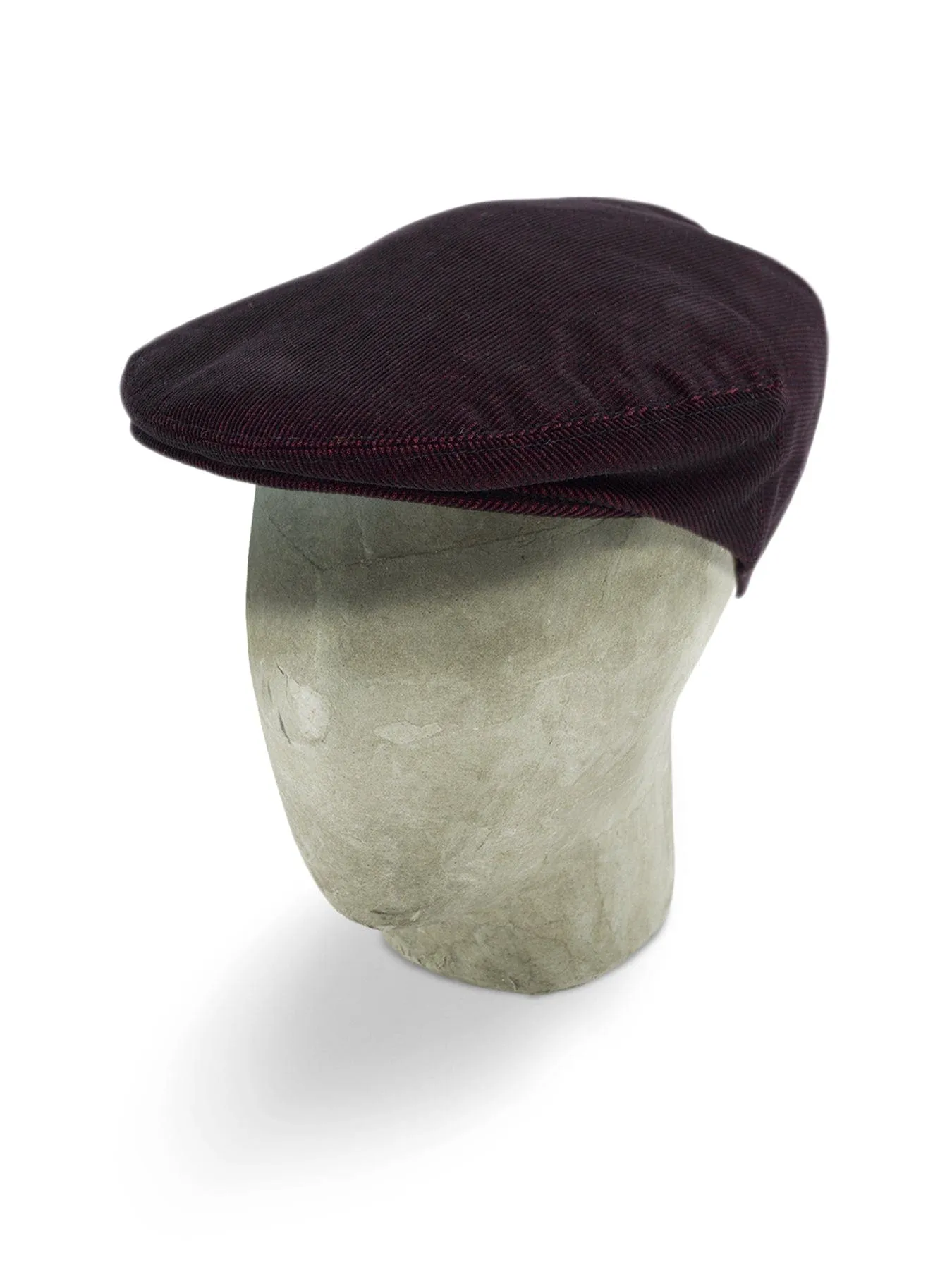 Burgundy Corduroy Cotton Flat Cap