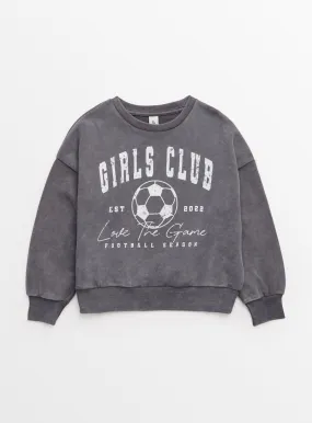 Grey Football Graphic Sweatshirt | Age 7 | Jumpers and Cardigans | Tu - Shop Now