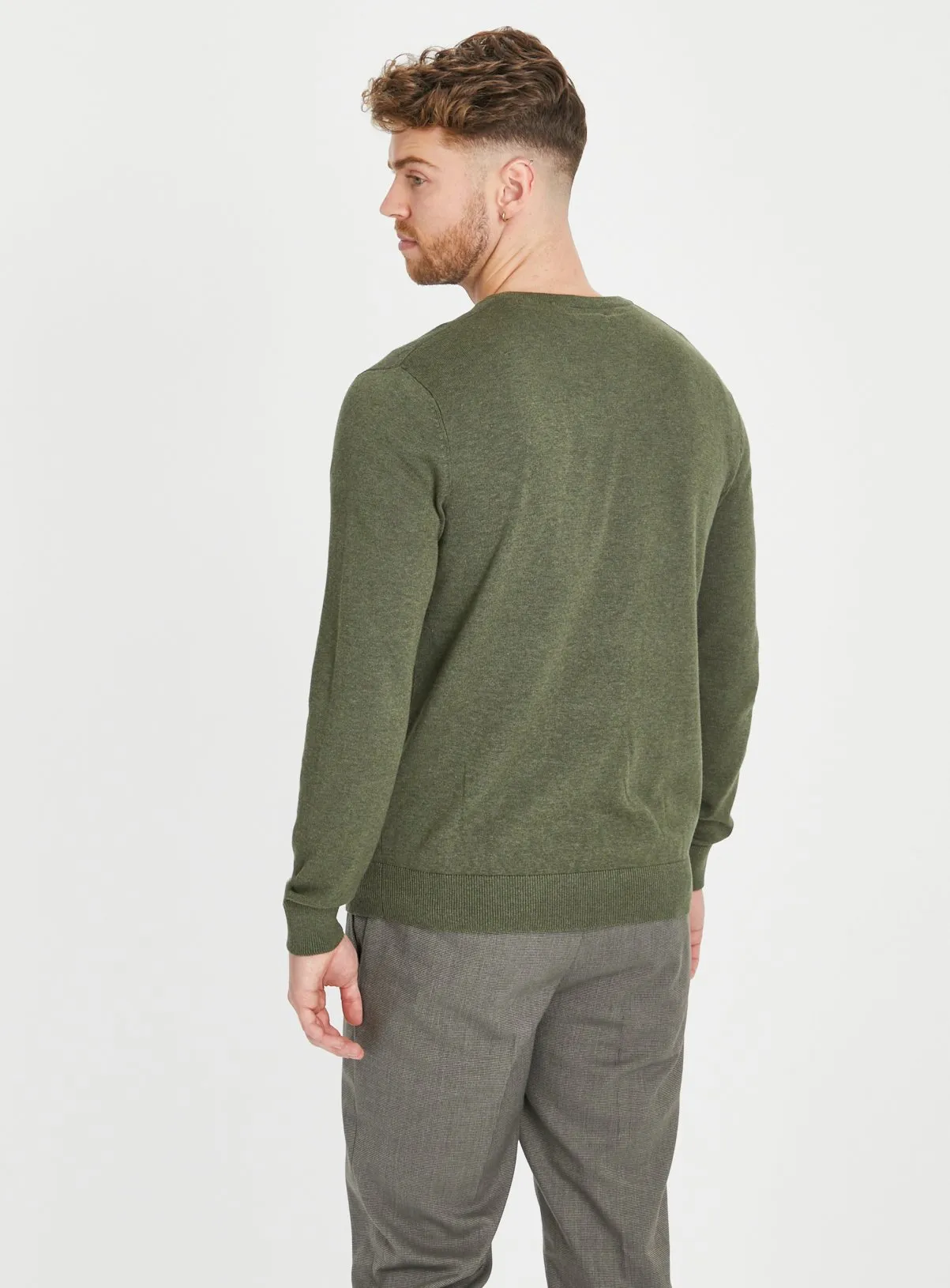 Khaki V-Neck Cotton Jumper in XXL | Shop Jumpers and Cardigans at Tu Clothing - Tu Clothing