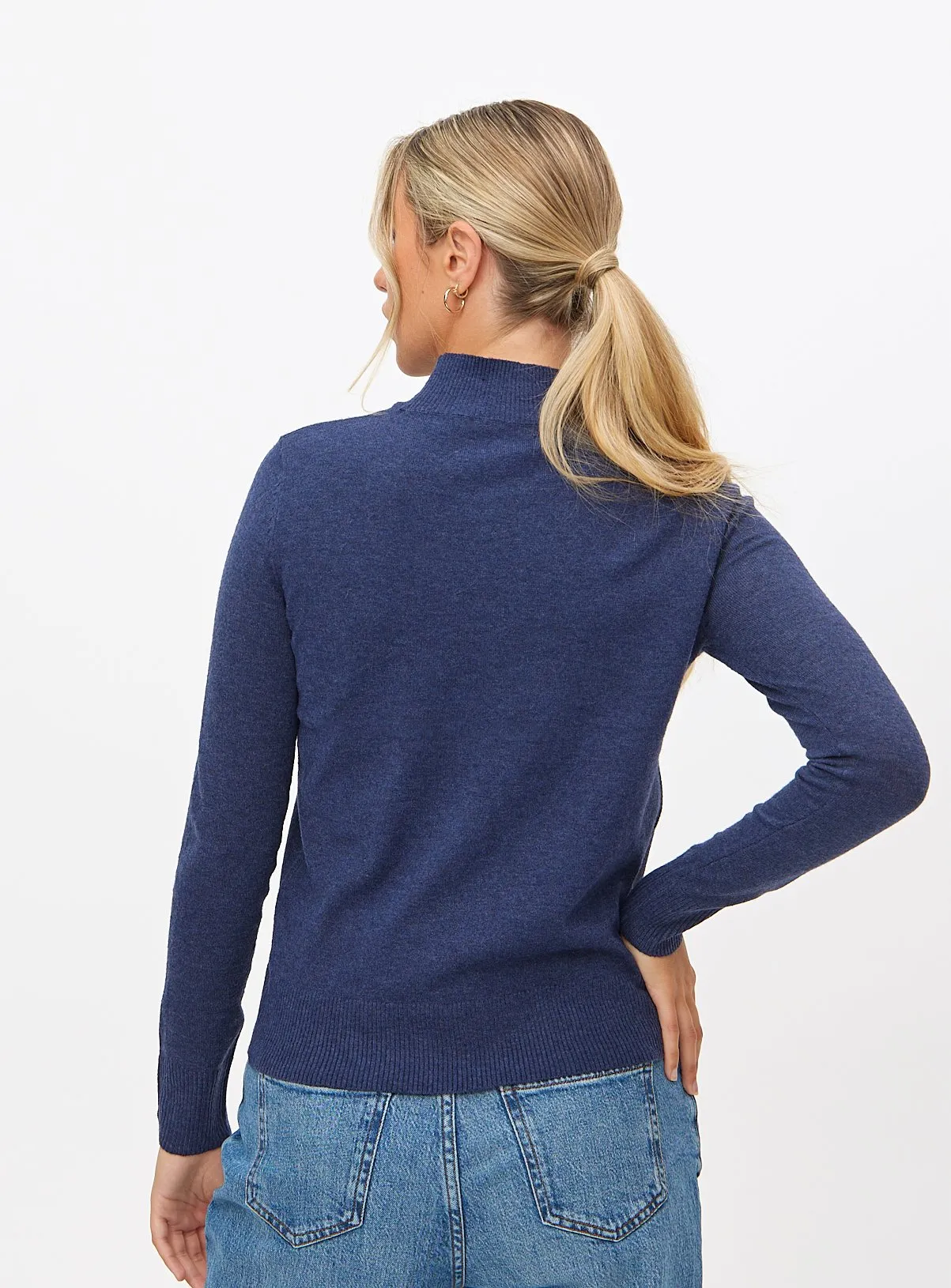 Navy Roll Neck Jumper - Shop Size 16 Fine Knit Jumpers at Tu.