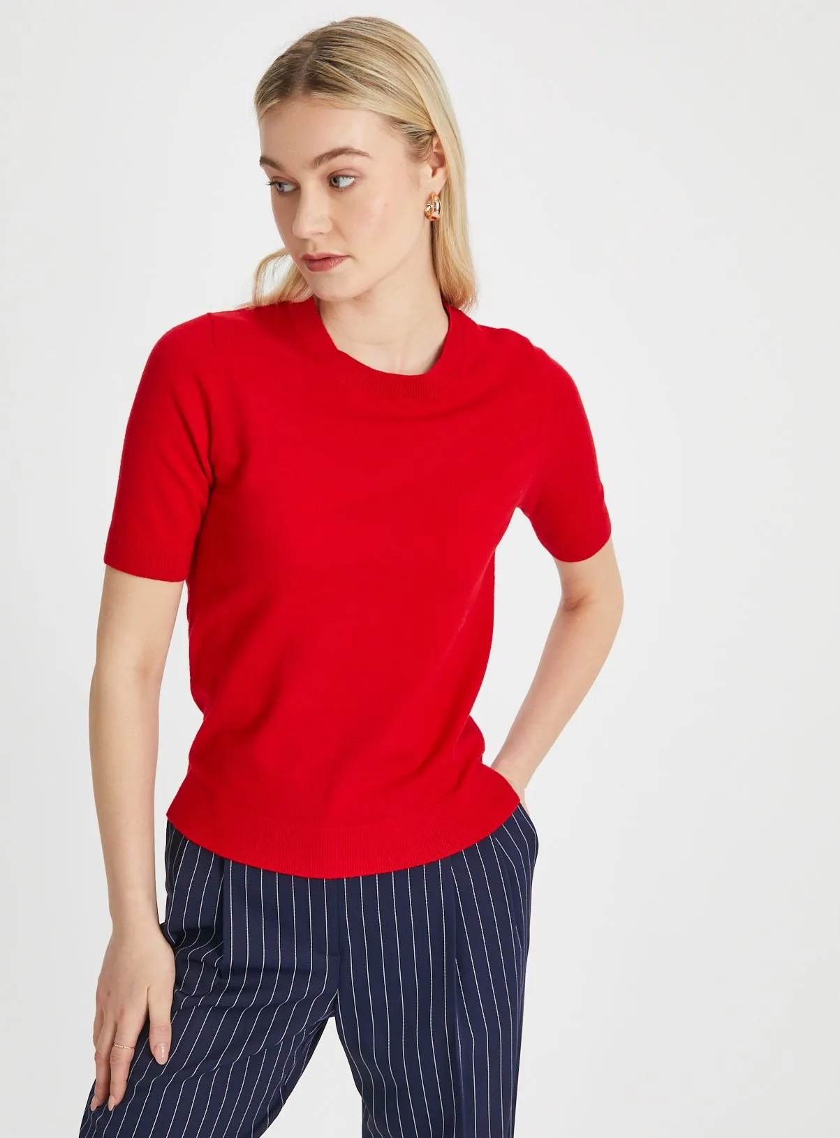 Red Soft Touch Short Sleeve Jumper 14 - Shop Tu Jumpers