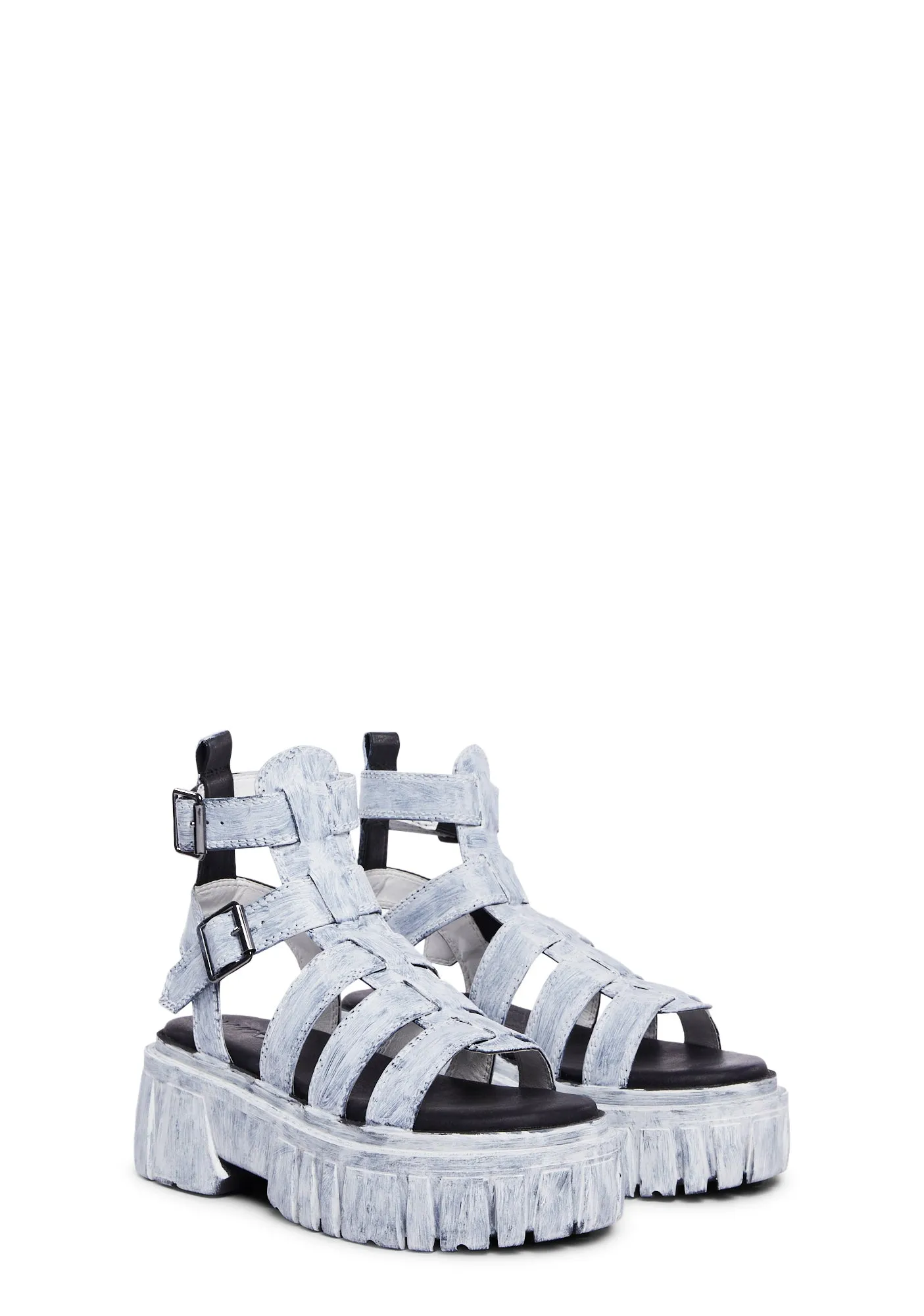 Call The Spirits Gladiator Sandals - White-