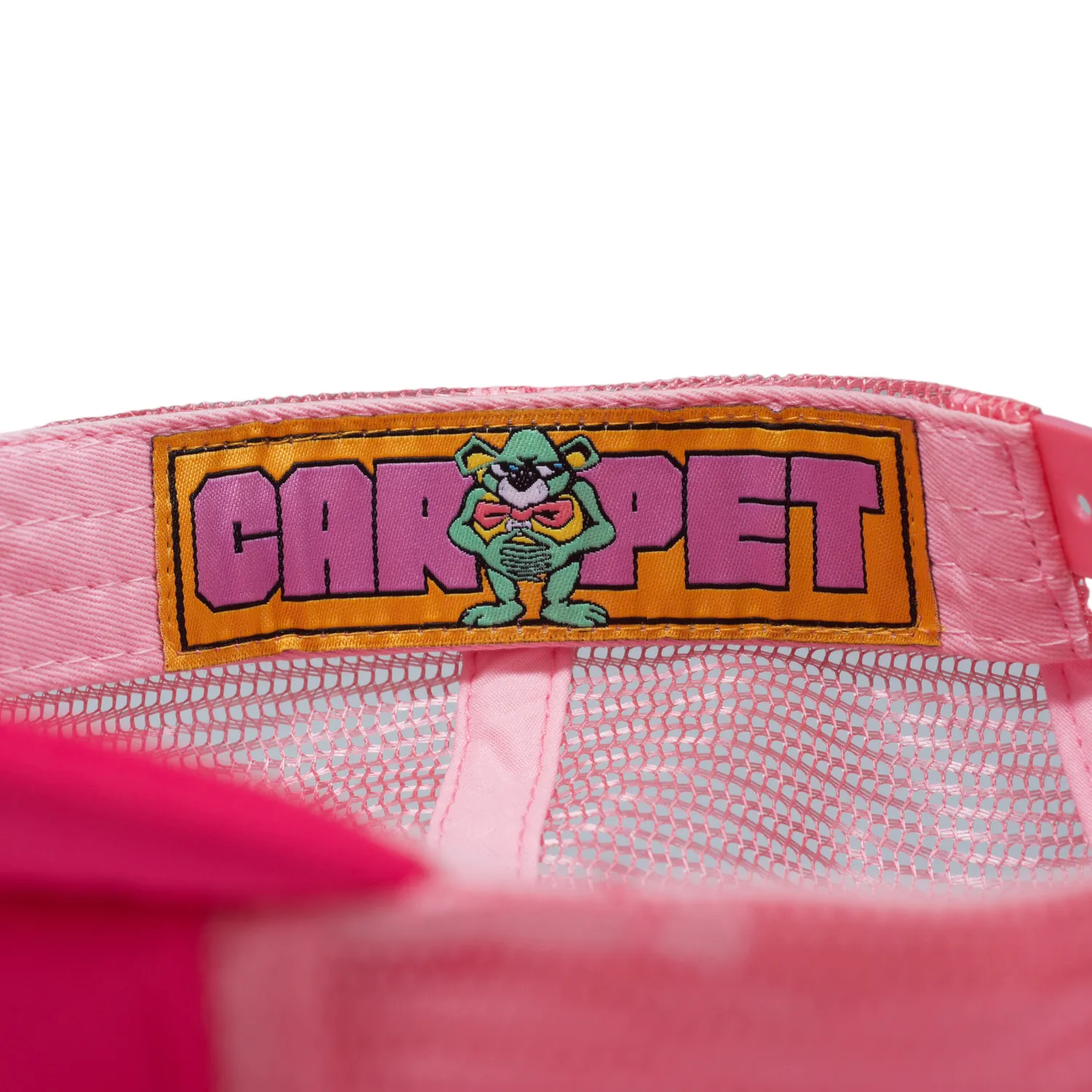 Carpet Puff Trucker Hat Pink