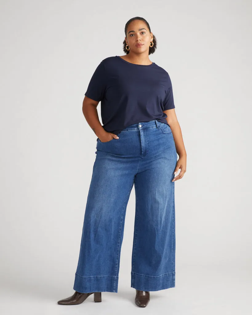 Carrie High Rise Wide Leg Jeans - True Blue