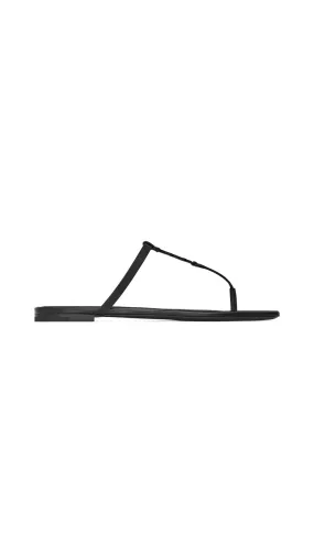 Black Cassandre Patent Leather Slides