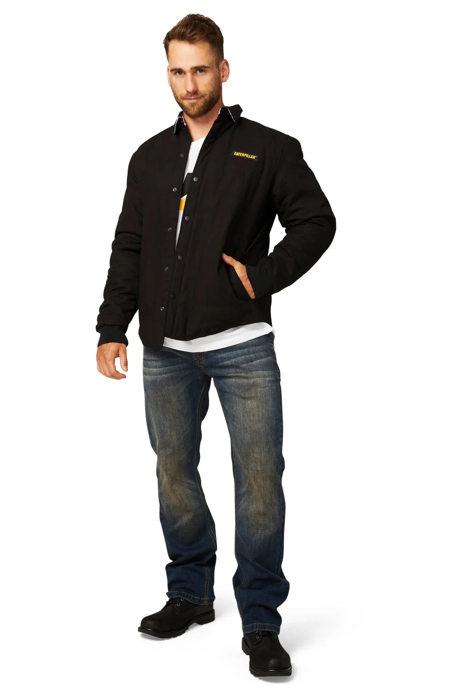 CAT Mens Foundation Overshirt - Pitch Black - Clearance SALE