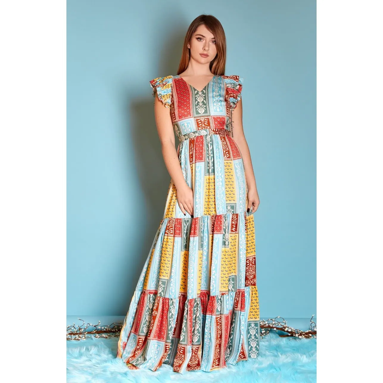 Char Bagh Maxi Dress | Wedding Guest Dress