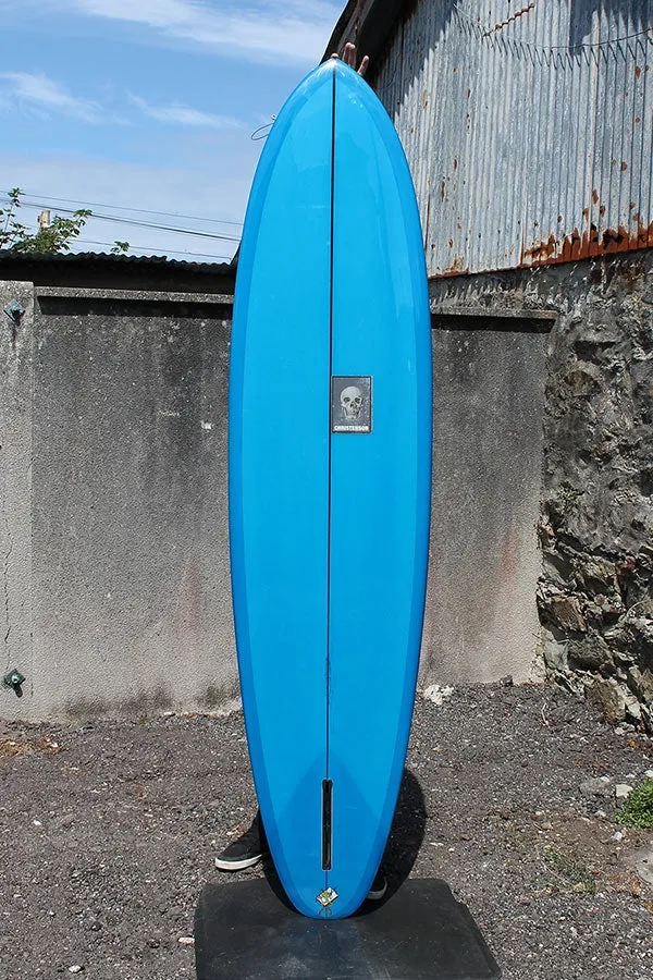 Christenson Flat Tracker Surfboard (Blue Tint) - 7'10