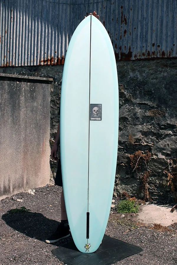 Christenson Flat Tracker Surfboard (Ice Blue Tint) - 7'6