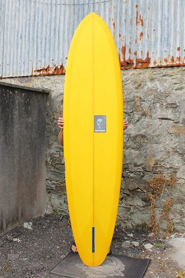 Christenson Flat Tracker Surfboard (Yellow Tint) - 8'0