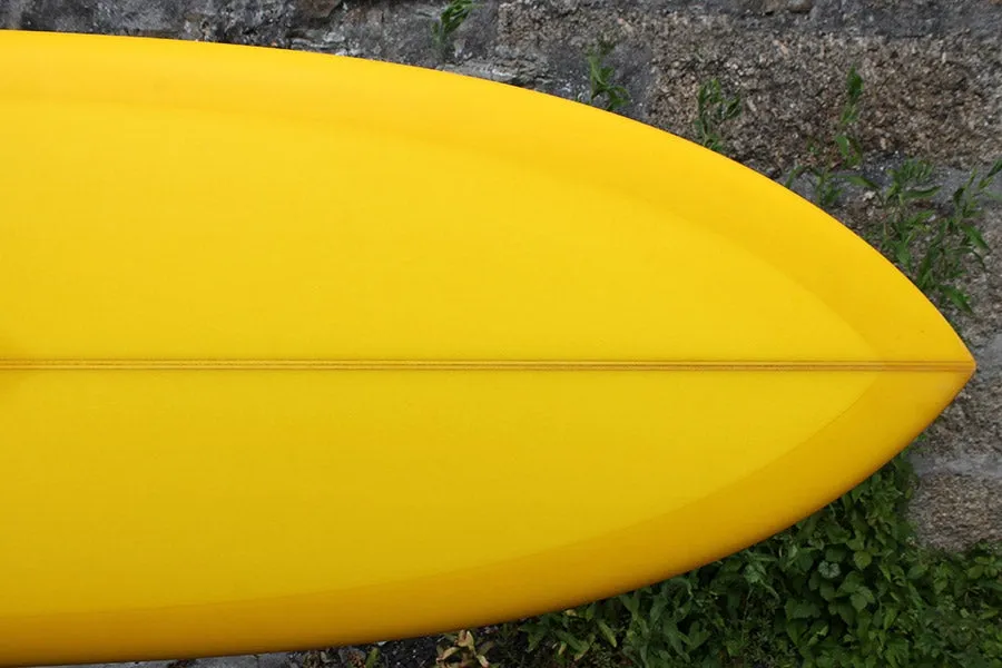 Christenson Flat Tracker Surfboard (Yellow Tint) - 8'0