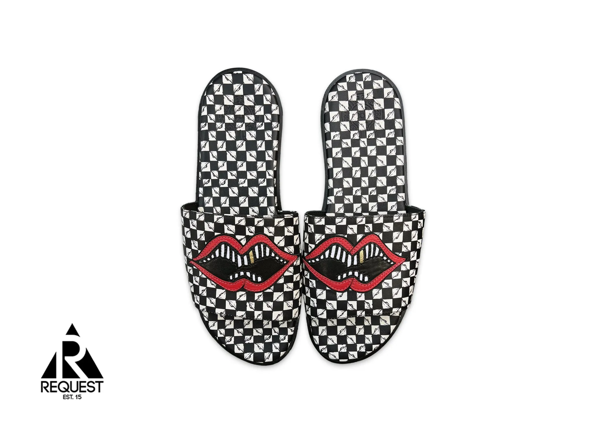 Chrome Hearts Matty Boy Chomper Slides Black White