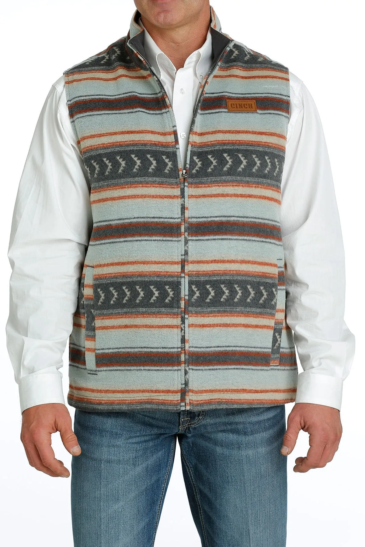 Cinch Blanket Stripe Twill Vest for Men