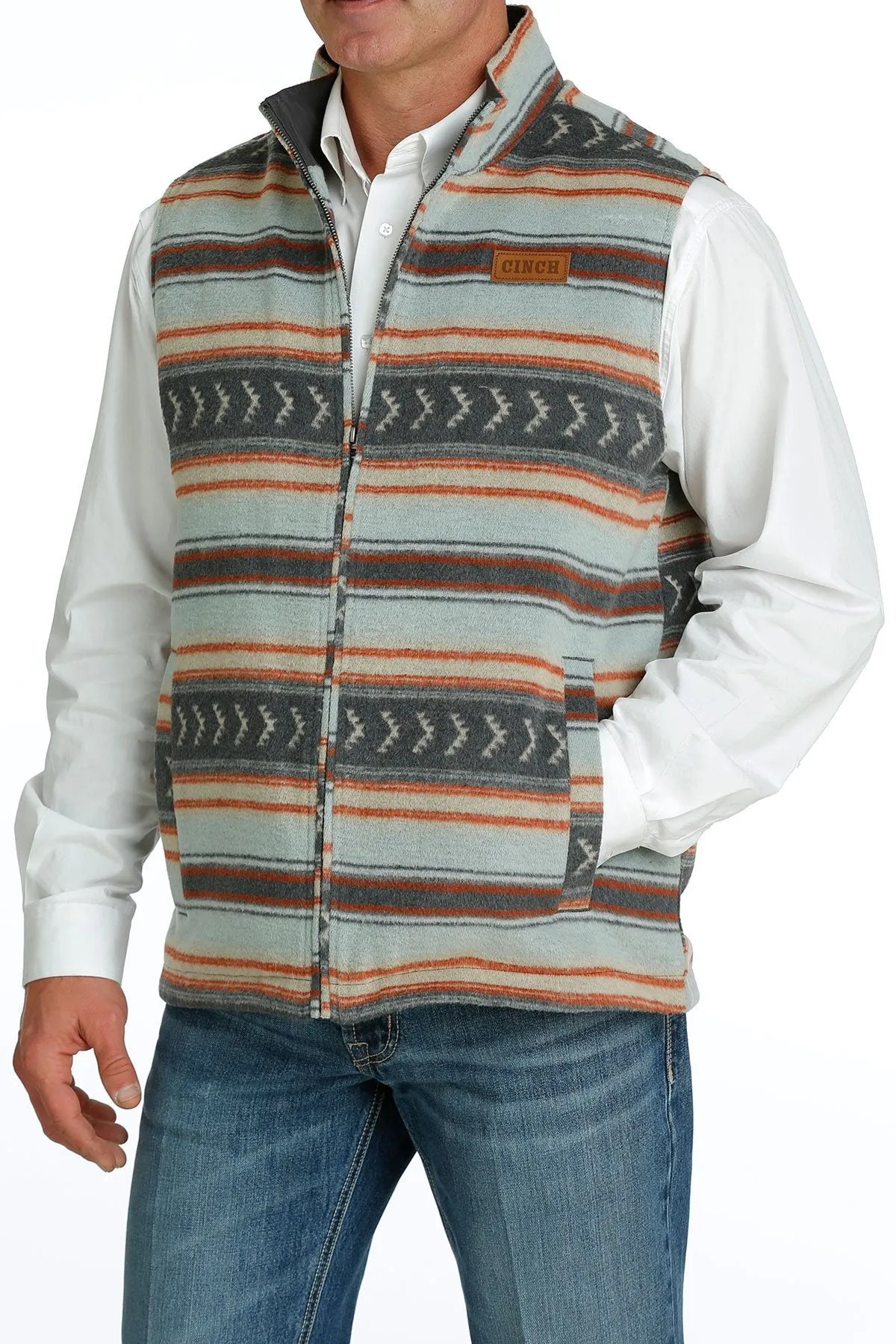 Cinch Blanket Stripe Twill Vest for Men