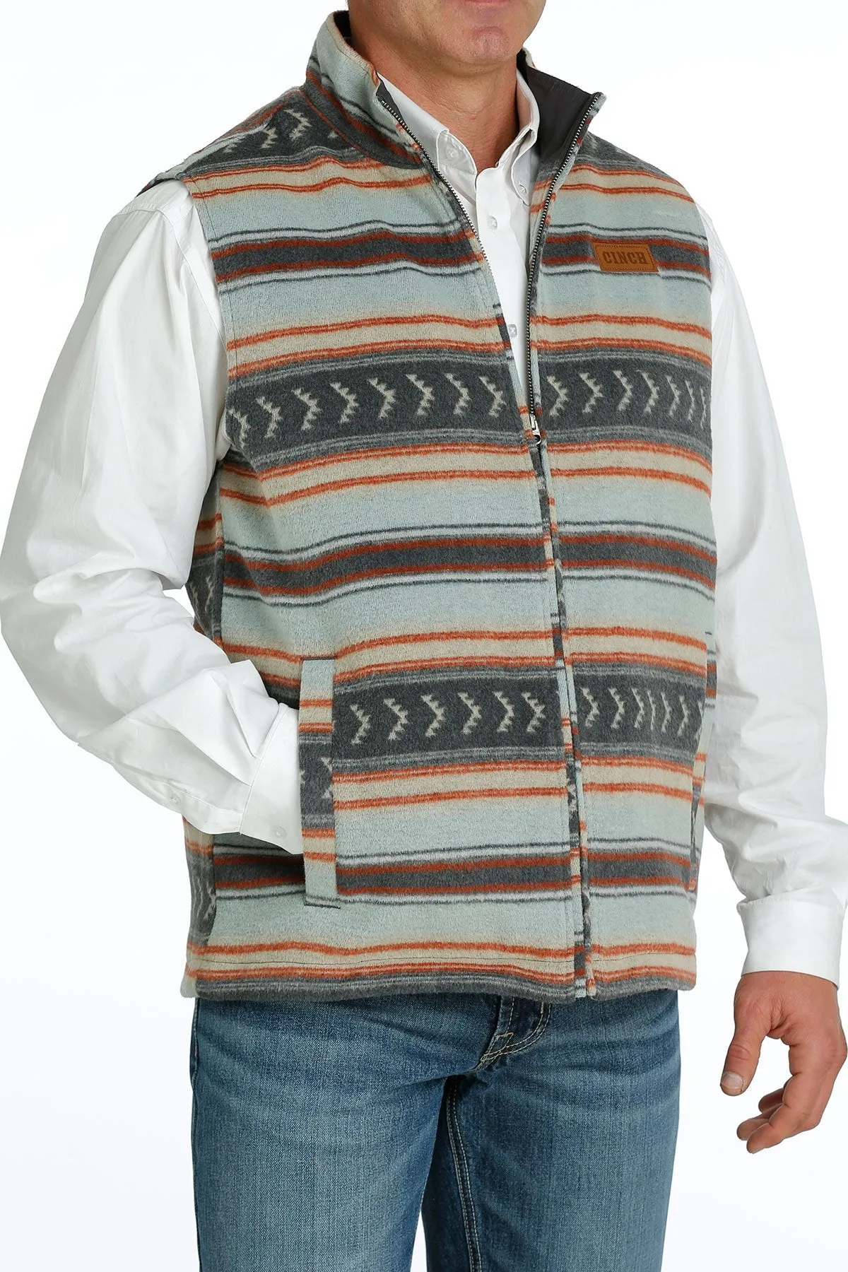 Cinch Blanket Stripe Twill Vest for Men