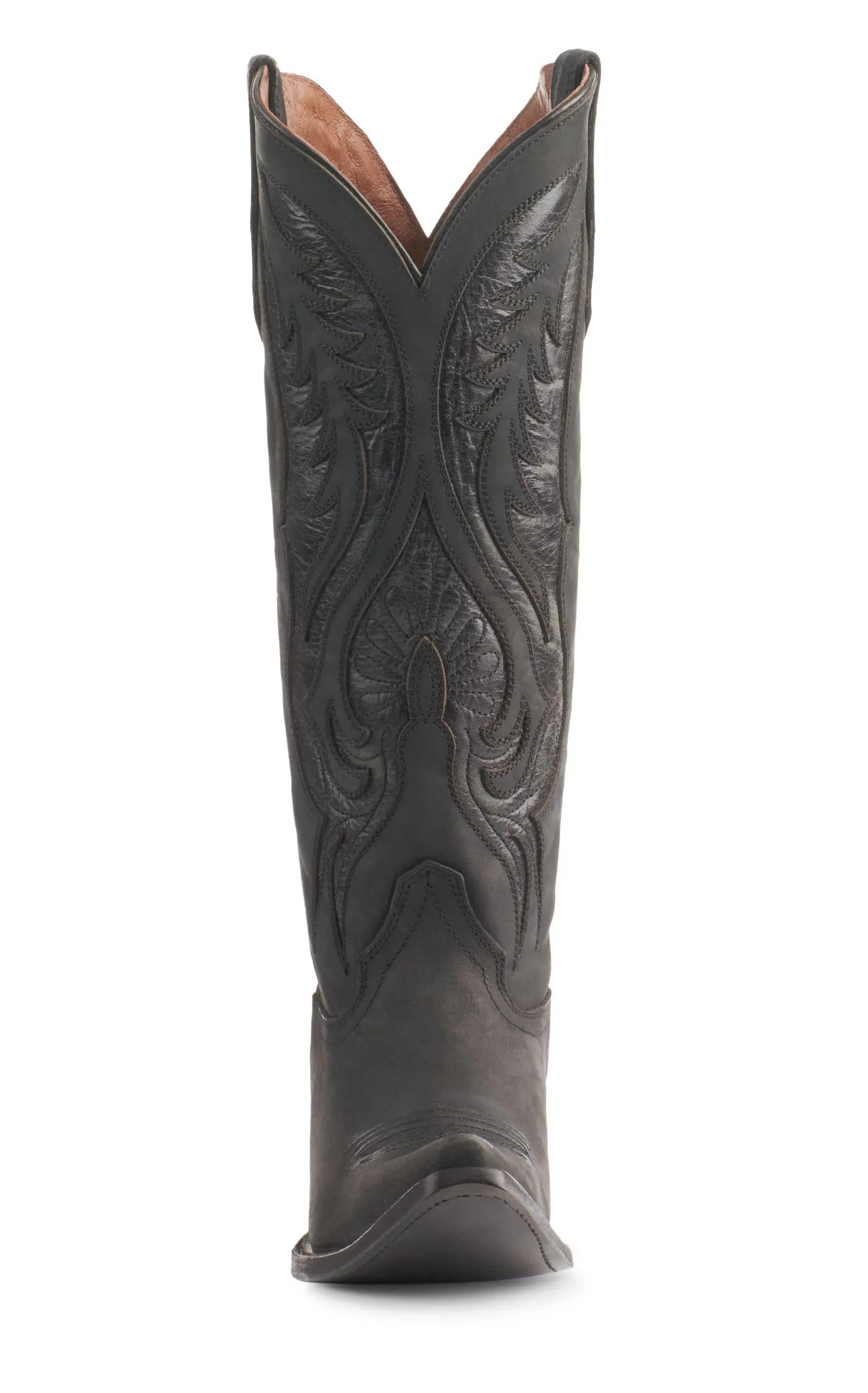 Circle G Women's Black Cowboy Boots with Inlays Snip Toe