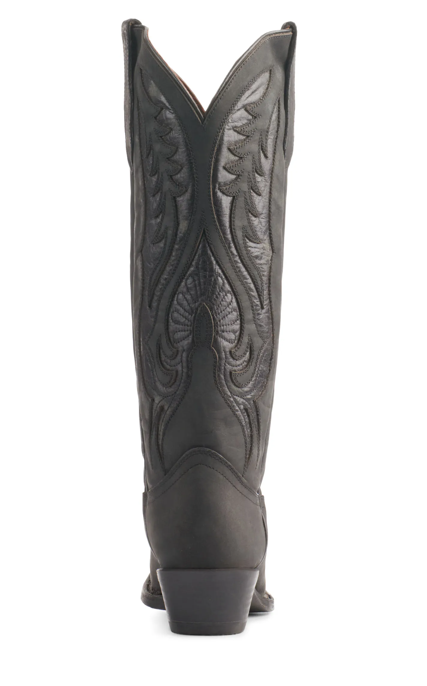 Circle G Women's Black Cowboy Boots with Inlays Snip Toe