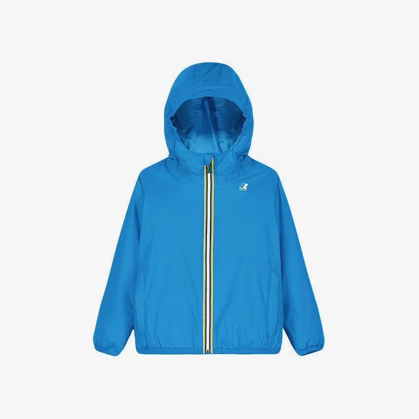 Claude - Kids Packable Full Zip Rain Jacket in Blue California