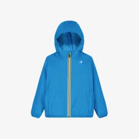 Claude - Kids Packable Full Zip Rain Jacket in Blue California