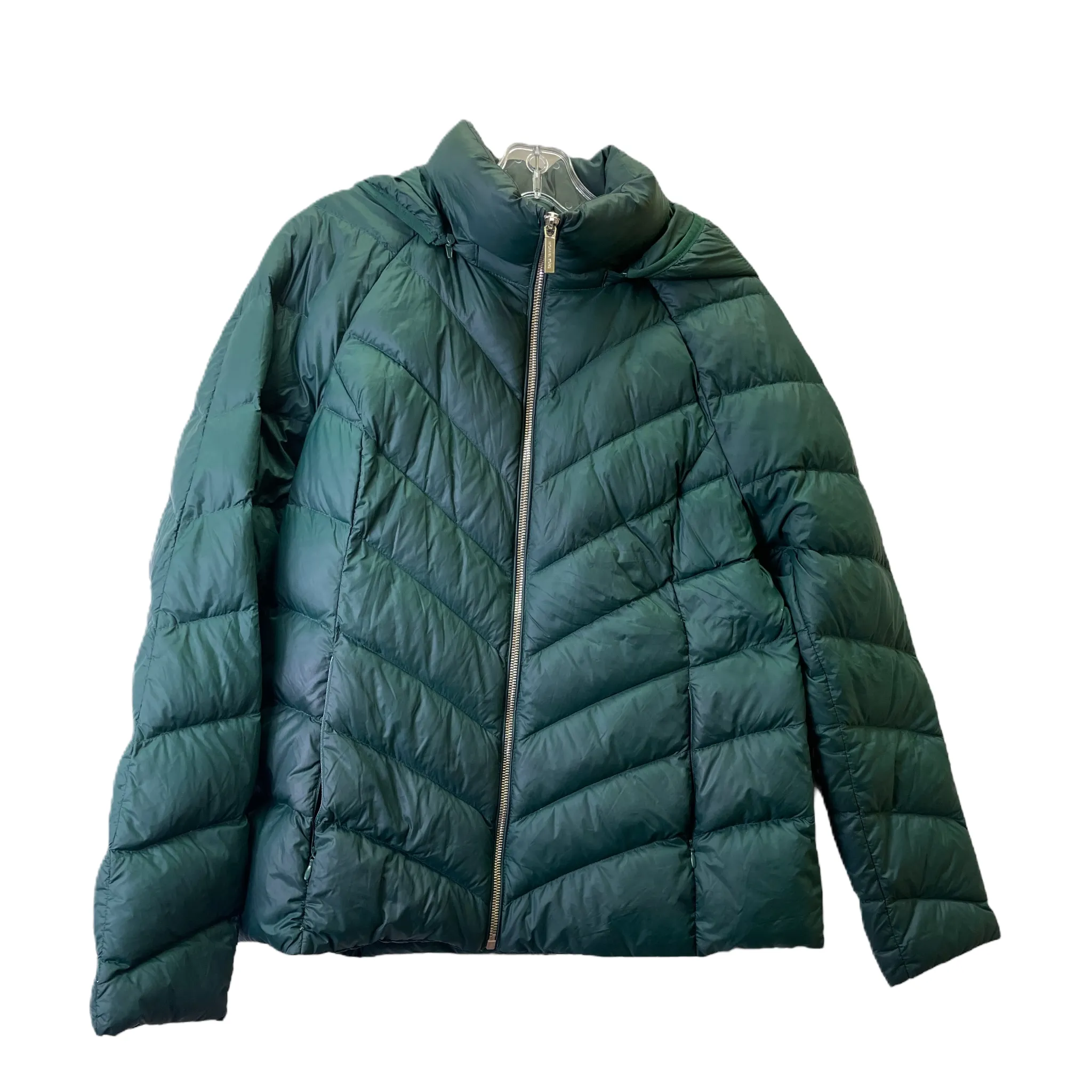 Green Michael Kors Puffer Coat - Size L