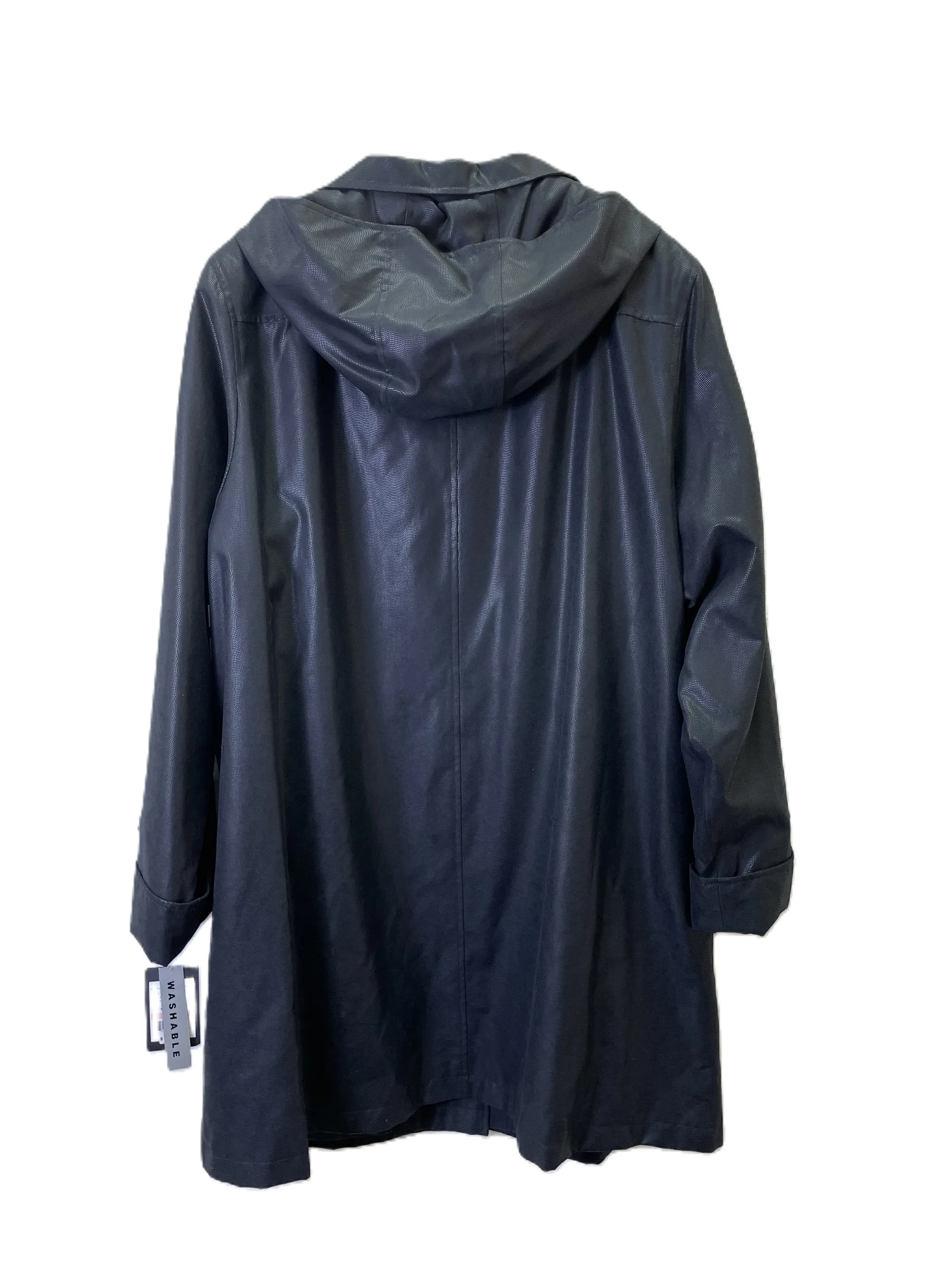 Black Raincoat Plus Size 2x by Gallery Coat