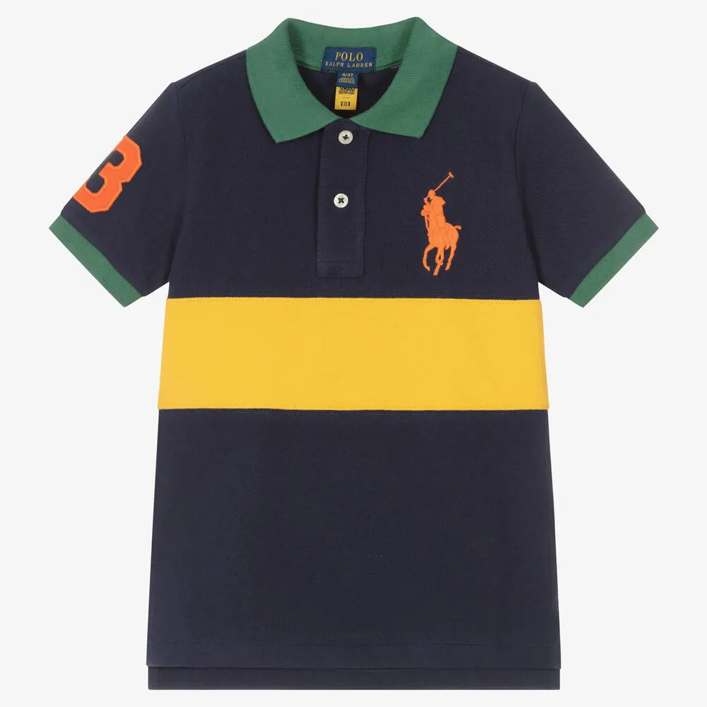 Colourblock Cotton Polo Shirt