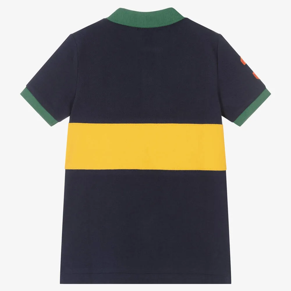 Colourblock Cotton Polo Shirt